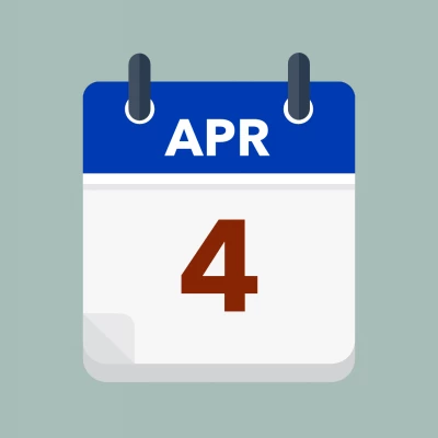 Calendar icon showing 4th April