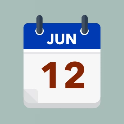 Calendar icon showing 12th June