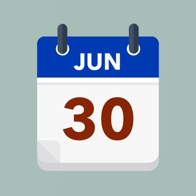 Calendar icon showing 30th June